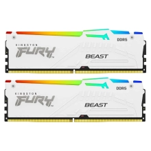 Купить Модуль памяти Kingston FURY Beast White RGB DDR5 6400 32GB (2x16GB) (KF564C32BWEAK2-32) - фото 2