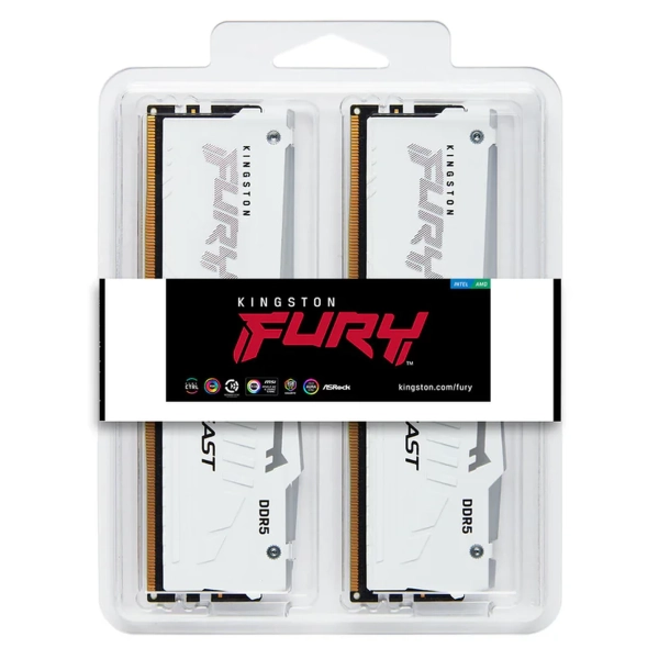 Купити Модуль пам'яті Kingston FURY Beast White RGB DDR5-6000 32GB (2x16GB) (KF560C30BWEAK2-32) - фото 3