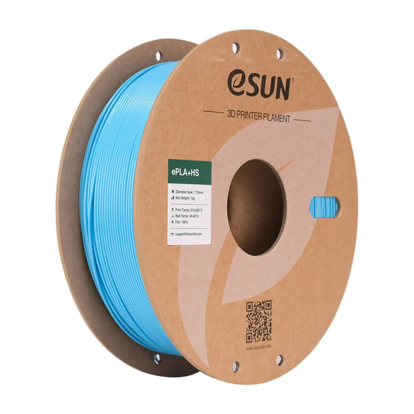 Купить ePLA Plus HS Filament (пластик) для 3D принтера Esun 1кг, 1.75мм, голубой (EPLA+HS-P175D1) - фото 1