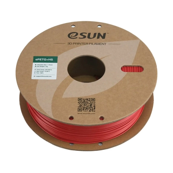 Купить ePETG+HS Filament (пластик) для 3D принтера Esun 1кг, 1.75мм, пожарно-красный (ePETG+HS-175FR1) - фото 3
