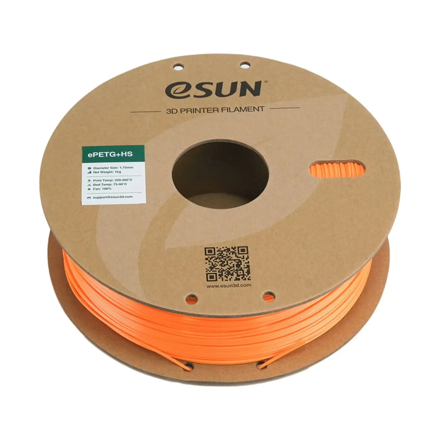 Купить ePETG+HS Filament (пластик) для 3D принтера Esun 1кг, 1.75мм, оранжевый (ePETG+HS-175SO1) - фото 3