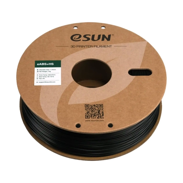 Купити eABS+HS Filament (пластик) для 3D принтера Esun 1кг, 1.75мм, чорний (eABS+HS-175B1) - фото 3
