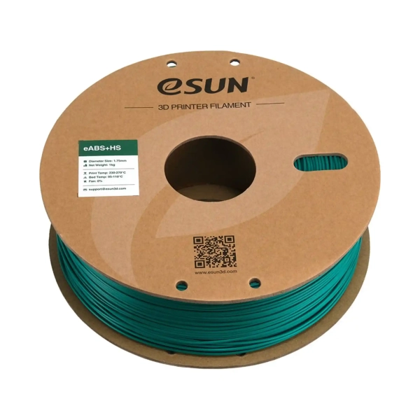 Купити eABS+HS Filament (пластик) для 3D принтера Esun 1кг, 1.75мм, зелений (eABS+HS-175G1) - фото 3