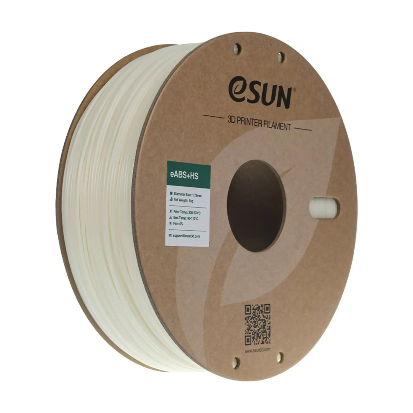 Купить eABS+HS Filament (пластик) для 3D принтера Esun 1кг, 1.75мм, натуральный (eABS+HS-175N1) - фото 1