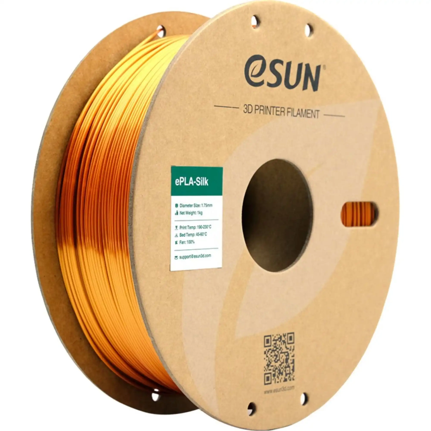 Купити eSilk-PLA Filament (пластик) для 3D принтера Esun 1кг, 1.75мм, бронзовий (eSilk-PLA175CO1) - фото 1