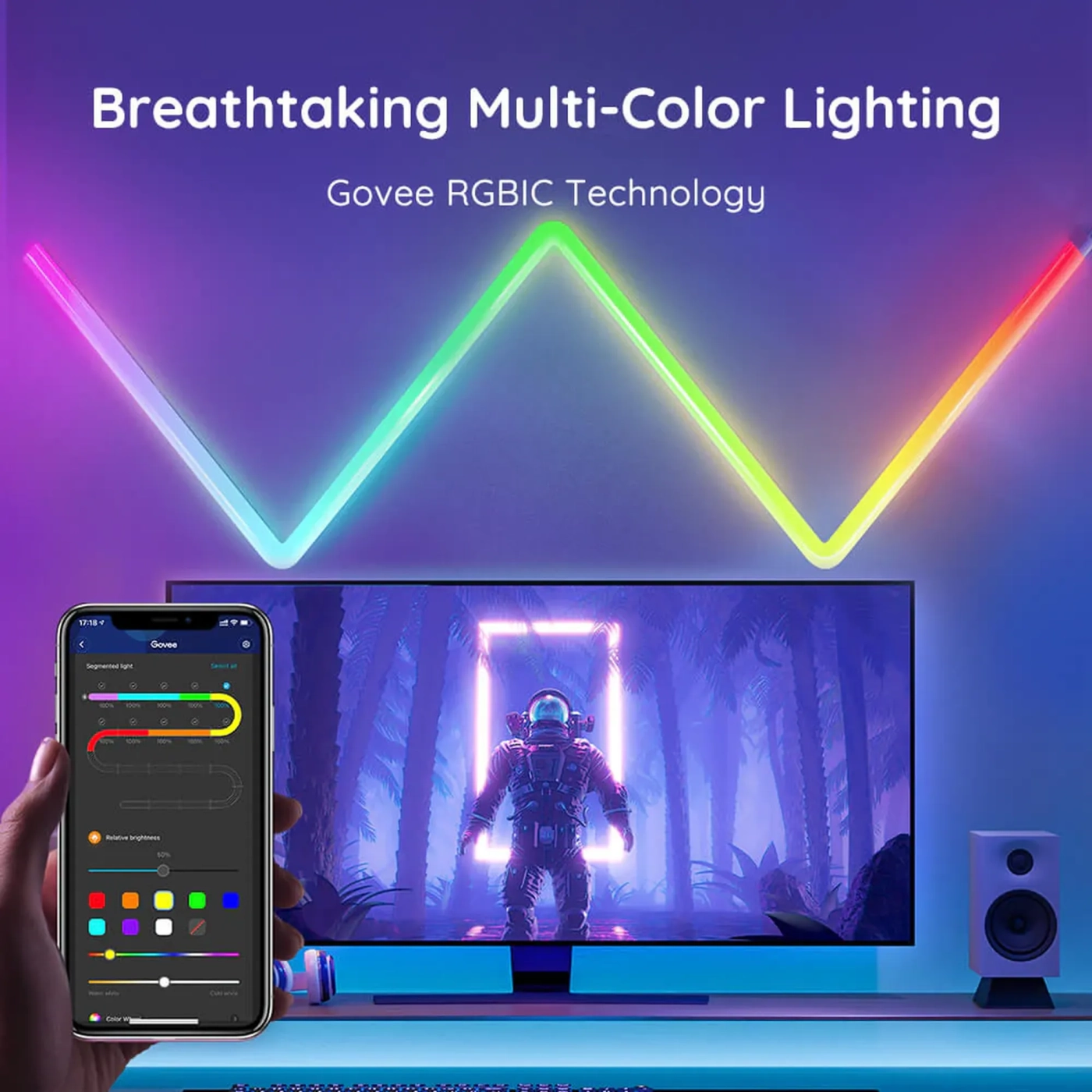 Купити Набір настінних світильників Govee H6062 Glide Wall Light (8+4) RGB (B6062302) - фото 3