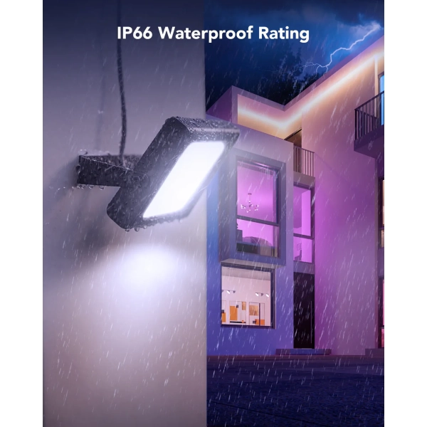 Купити Набір настінних світильників Govee H7060 RGBICWW LED Smart Flood Lights Black (H7060311) - фото 11