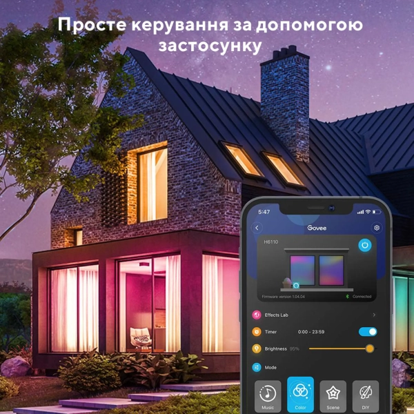 Купити Розумна LED стрічка Govee H6110 RGB Strip Light Wi-Fi Bluetooth 10м (H61103A1) - фото 8