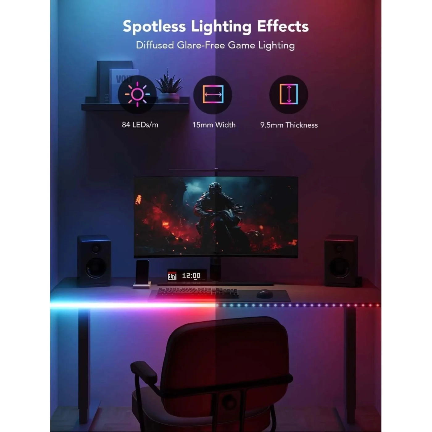 Купити Розумна LED стрічка Govee H61C3 RGBIC Neon Rope Light for desks Wi-Fi Bluetooth 3м (H61C33D1) - фото 6