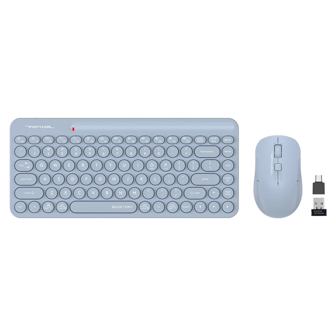 Купити Комплект клавіатура та миша A4Tech FG3200 Air (Blue) - фото 2