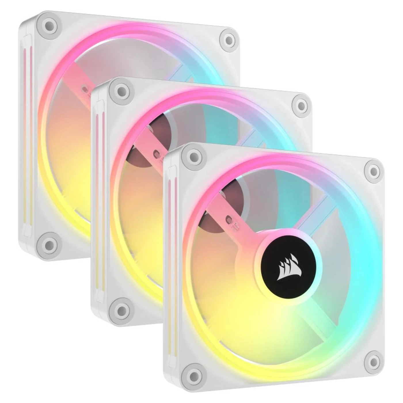 Купити Вентилятор Corsair iCUE LINK QX120 RGB White 3 pack with iCUE Link System Hub White (CO-9051006-WW) - фото 1