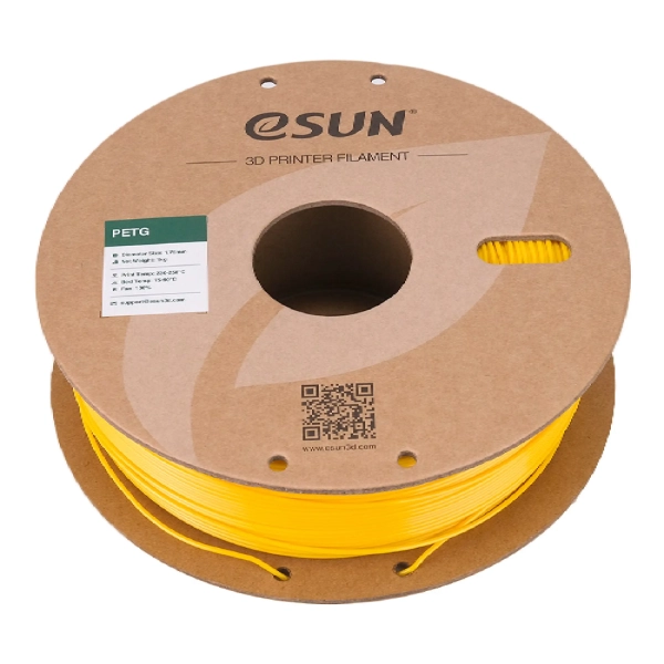 Купити PETG Filament (пластик) для 3D принтера Esun 1кг, 1.75мм, жовтий (PETG175SY1) - фото 3