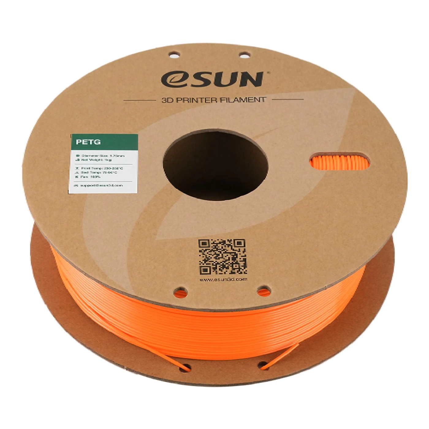 Купить PETG Filament (пластик) для 3D принтера Esun 1кг, 1.75мм, оранжевый (PETG175SO1) - фото 3