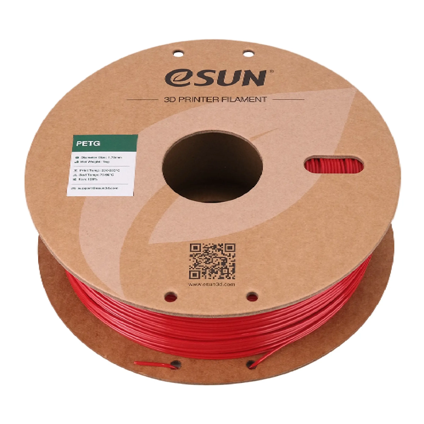 Купити PETG Filament (пластик) для 3D принтера Esun 1кг, 1.75мм, пожежно-червоний (PETG175FR1) - фото 3