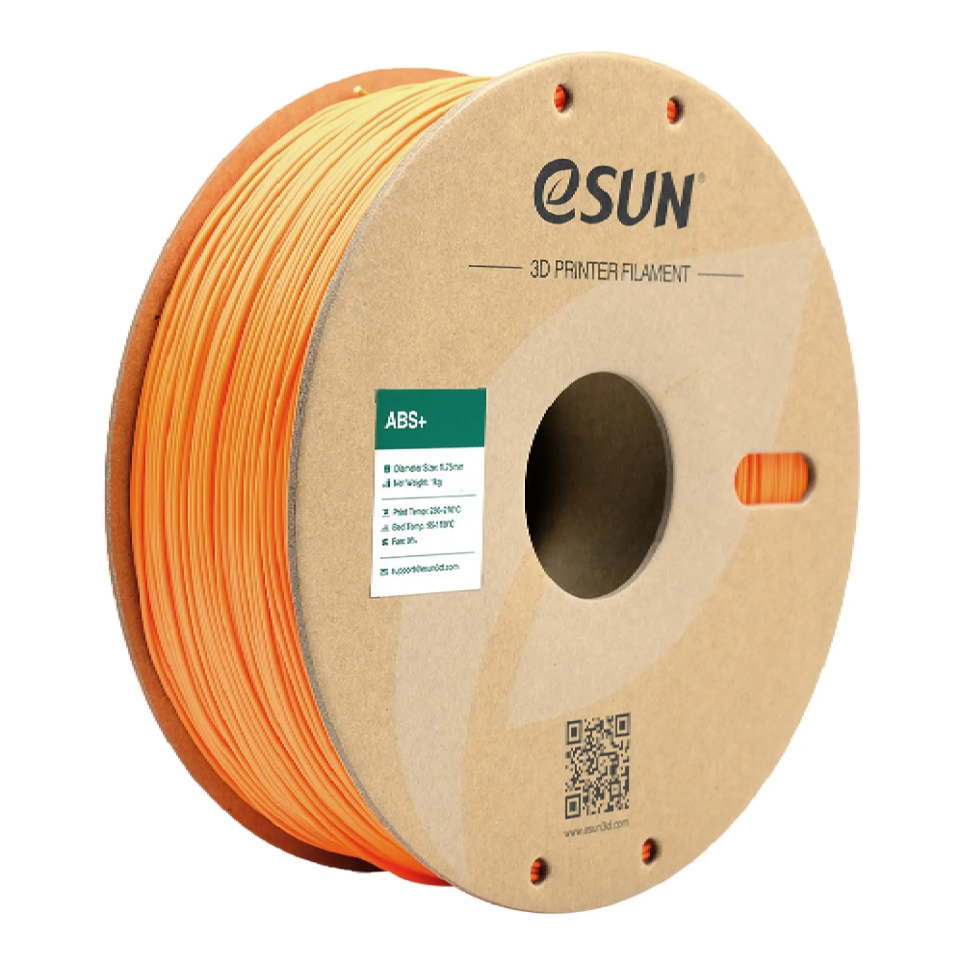 Купить ABS Plus Filament (пластик) для 3D принтера Esun 1кг, 1.75мм, оранжевый (ABS+175O1) - фото 1