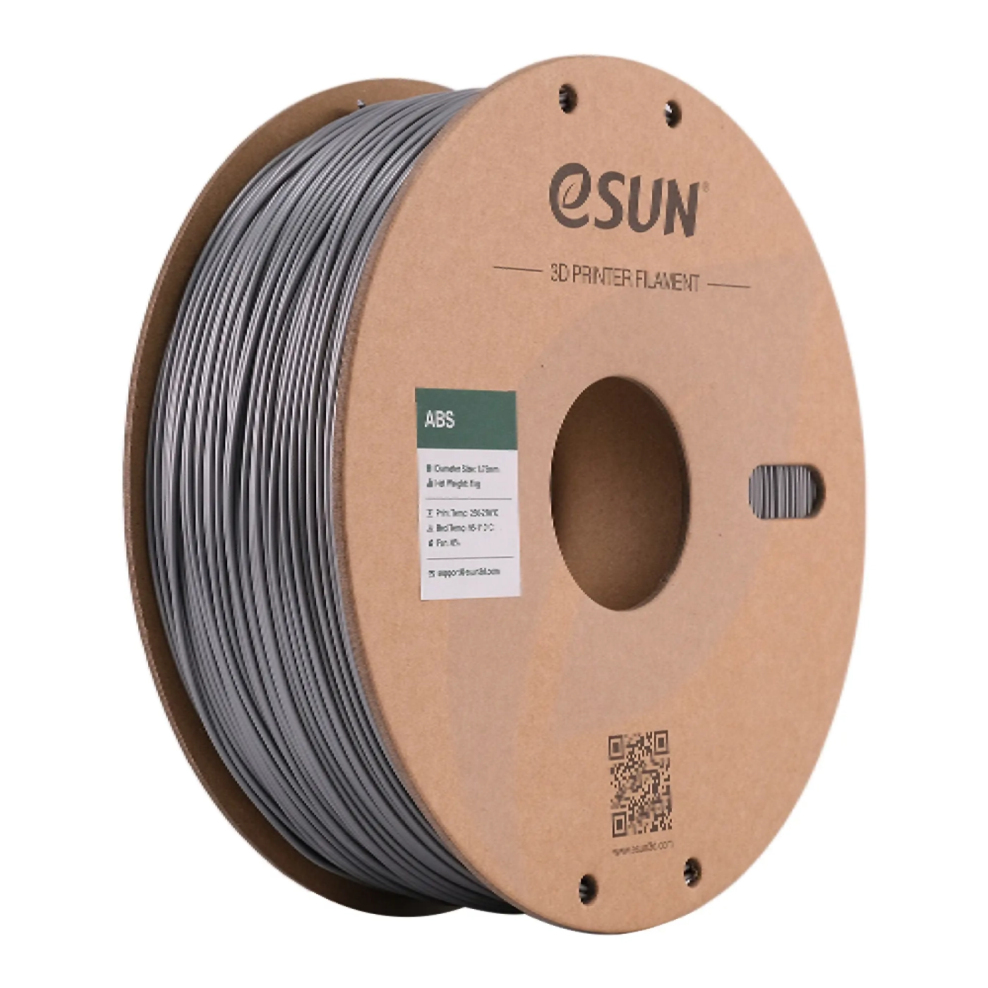 Купить ABS Filament (пластик) для 3D принтера Esun 1кг, 1.75мм, серебряный (ABS-175S1) - фото 1