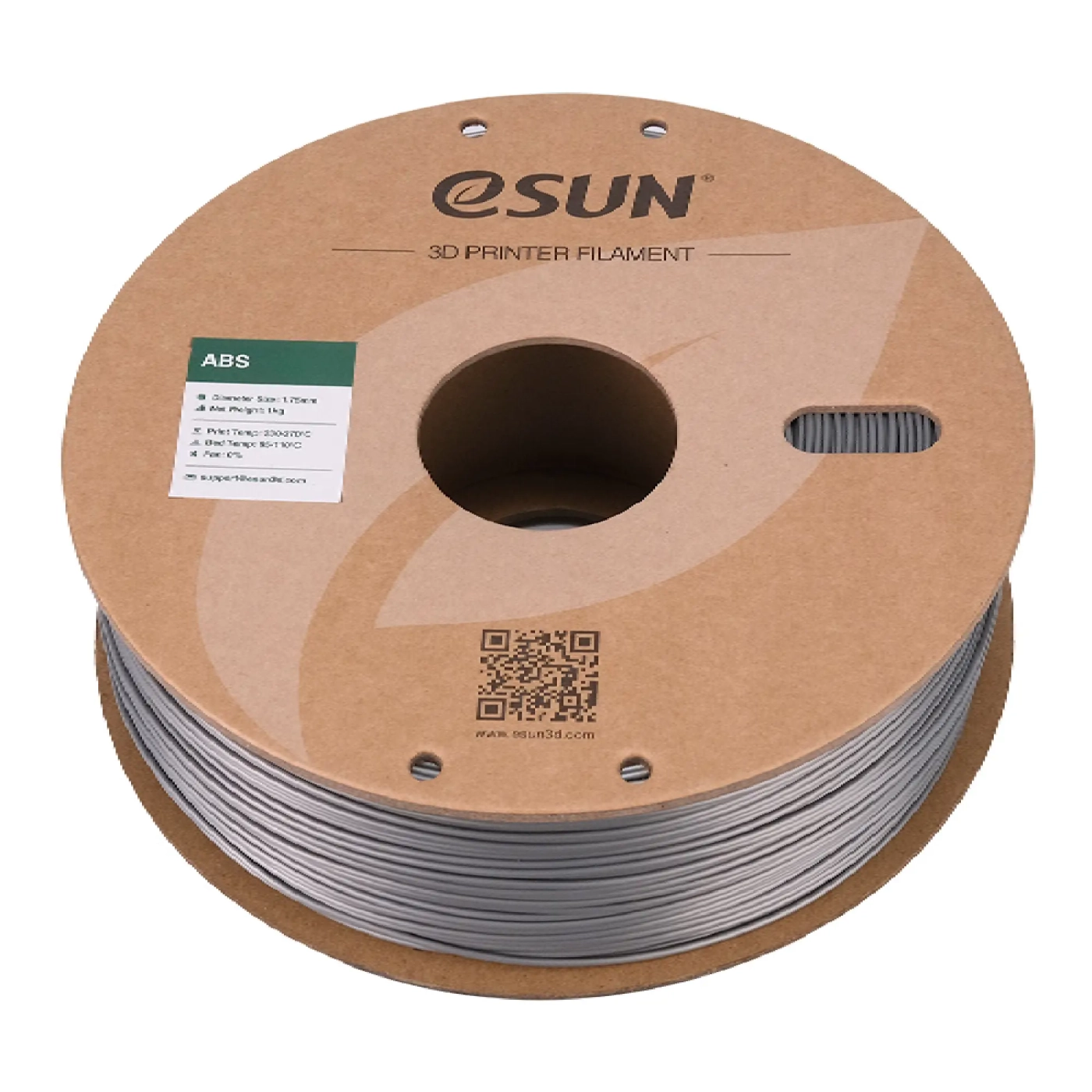 Купити ABS Filament (пластик) для 3D принтера Esun 1кг, 1.75мм, срібний (ABS-175S1) - фото 3