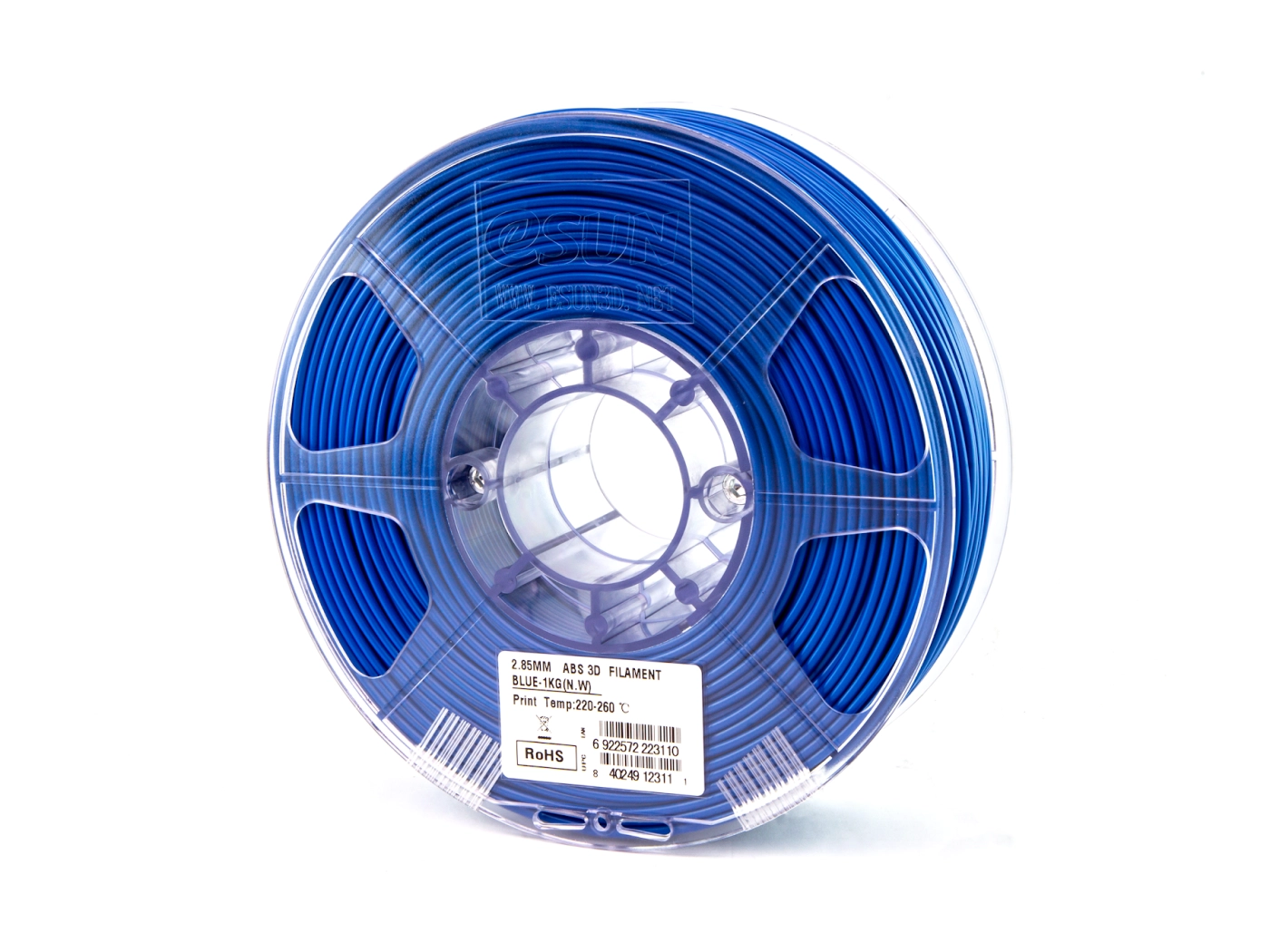 Купити ABS Filament (пластик) для 3D принтера Esun 1кг, 1.75мм, синій (ABS-175U1) - фото 1