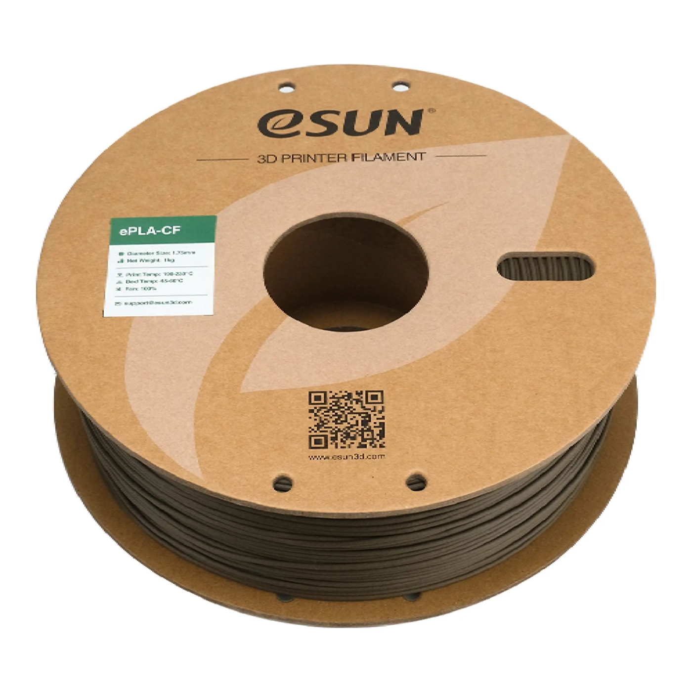 Купить ePLA-CF Filament (пластик) для 3D принтера Esun 1кг, 1.75мм, коричневый (ePLA-CF-P175C1) - фото 3