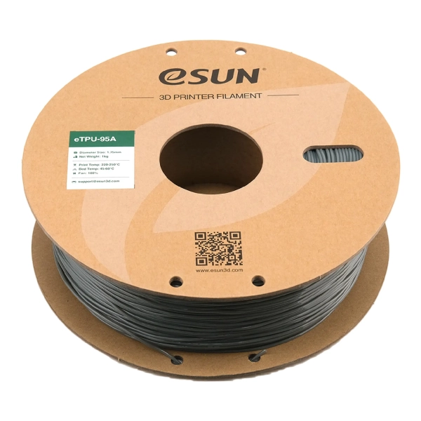 Купити eTPU-95A Filament (пластик) для 3D принтера eSUN 1кг, 1.75мм, сірий (ETPU-95A175H1) - фото 3