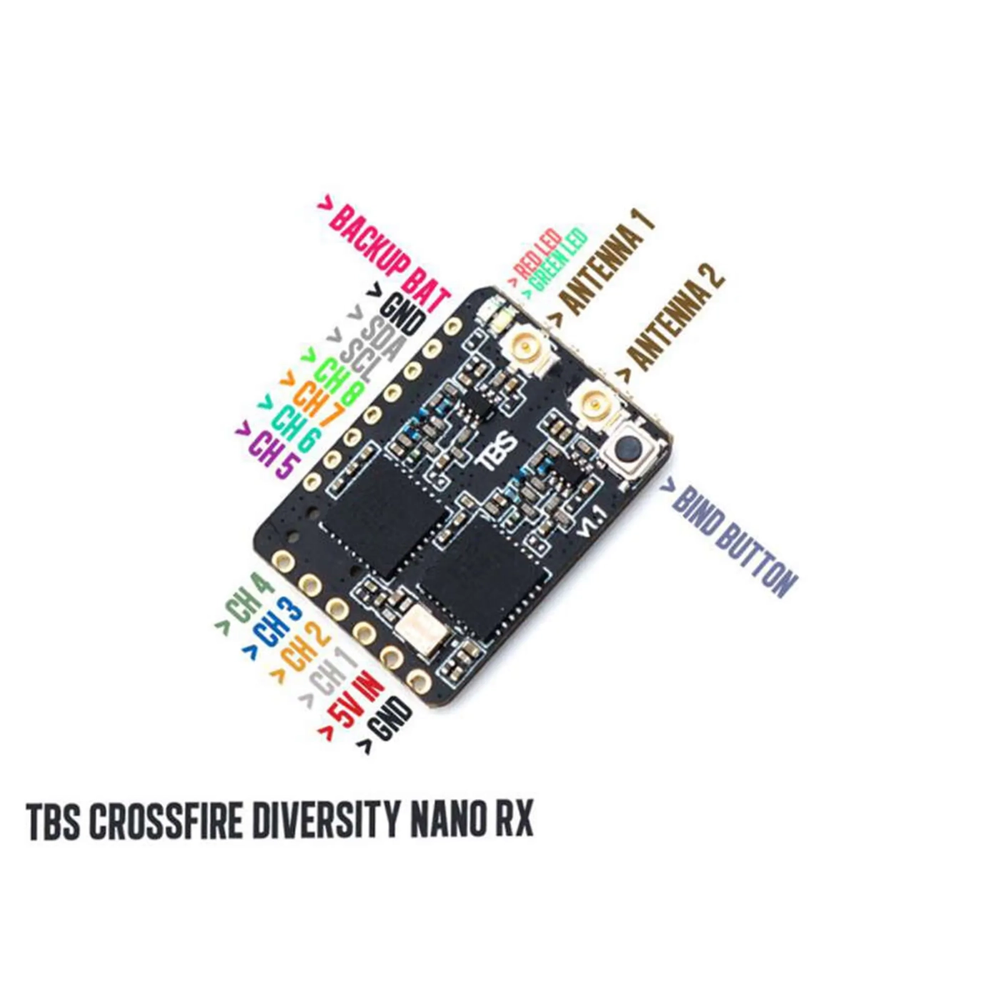 Купить Приемник (RX) TBS CROSSFIRE DIVERSITY NANO RX (Crossfire Diversity Nano Rx) - фото 3