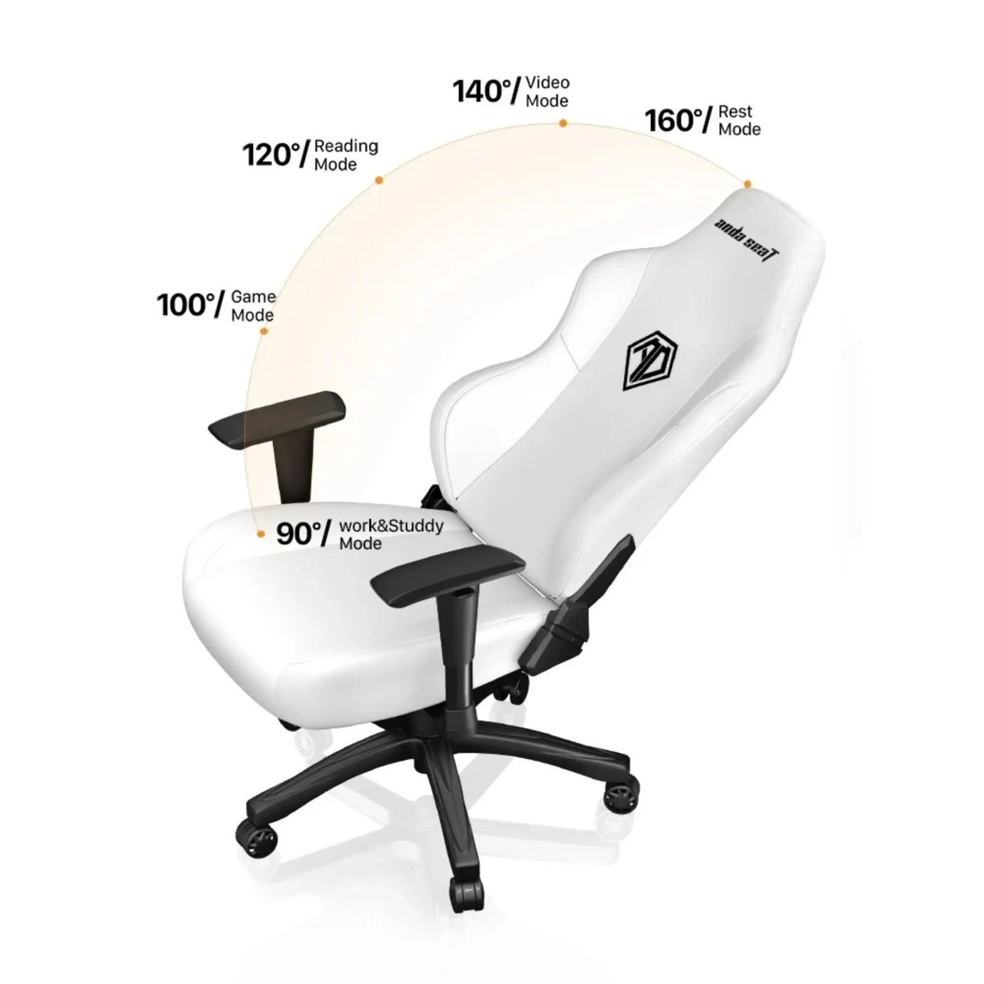 Купити Крісло для геймерів Anda Seat Phantom 3 L Cloudy White (AD18Y-06-W-PV) - фото 11