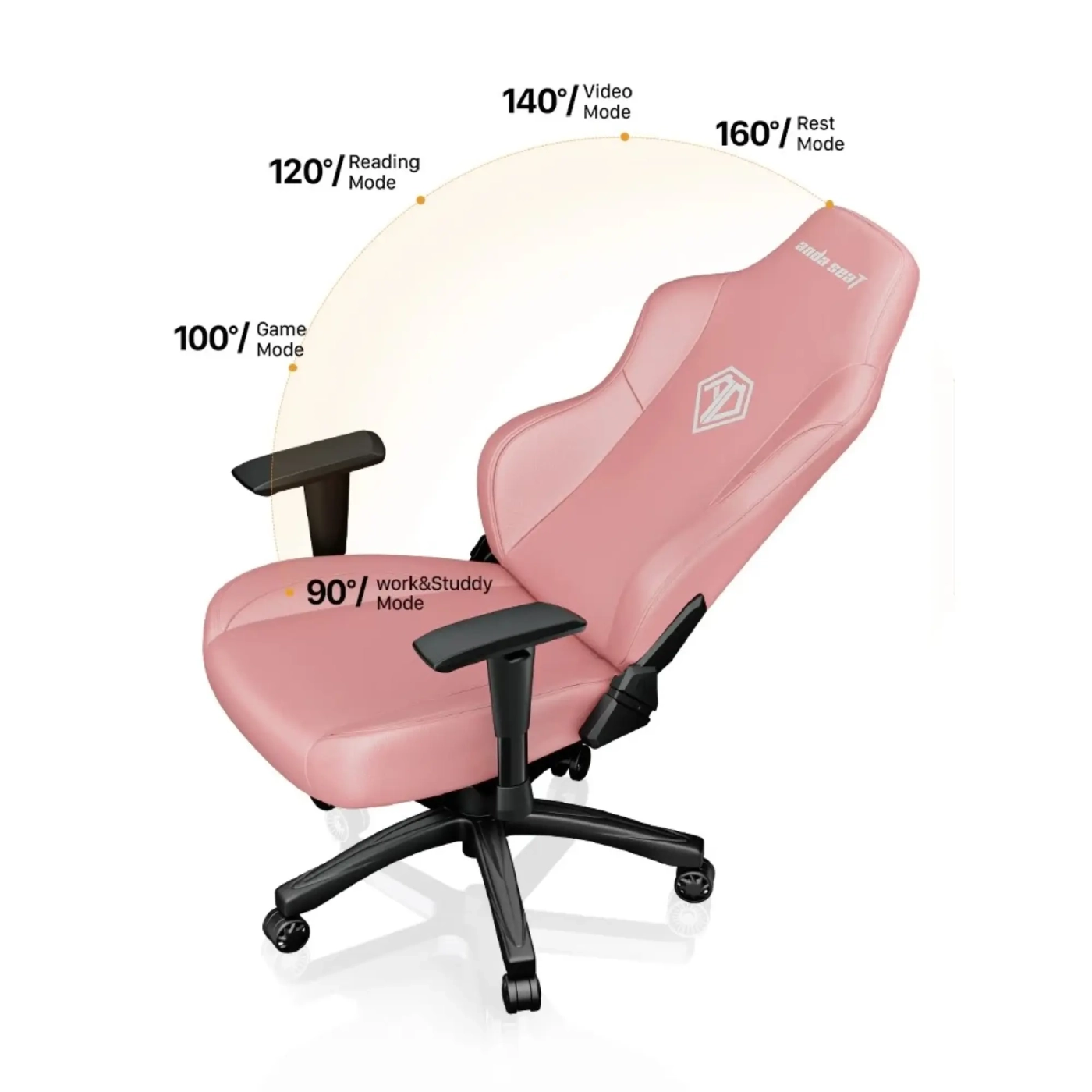 Купить Кресло для геймеров Anda Seat Phantom 3 L Creamy Pink (AD18Y-06-P-PV) - фото 11