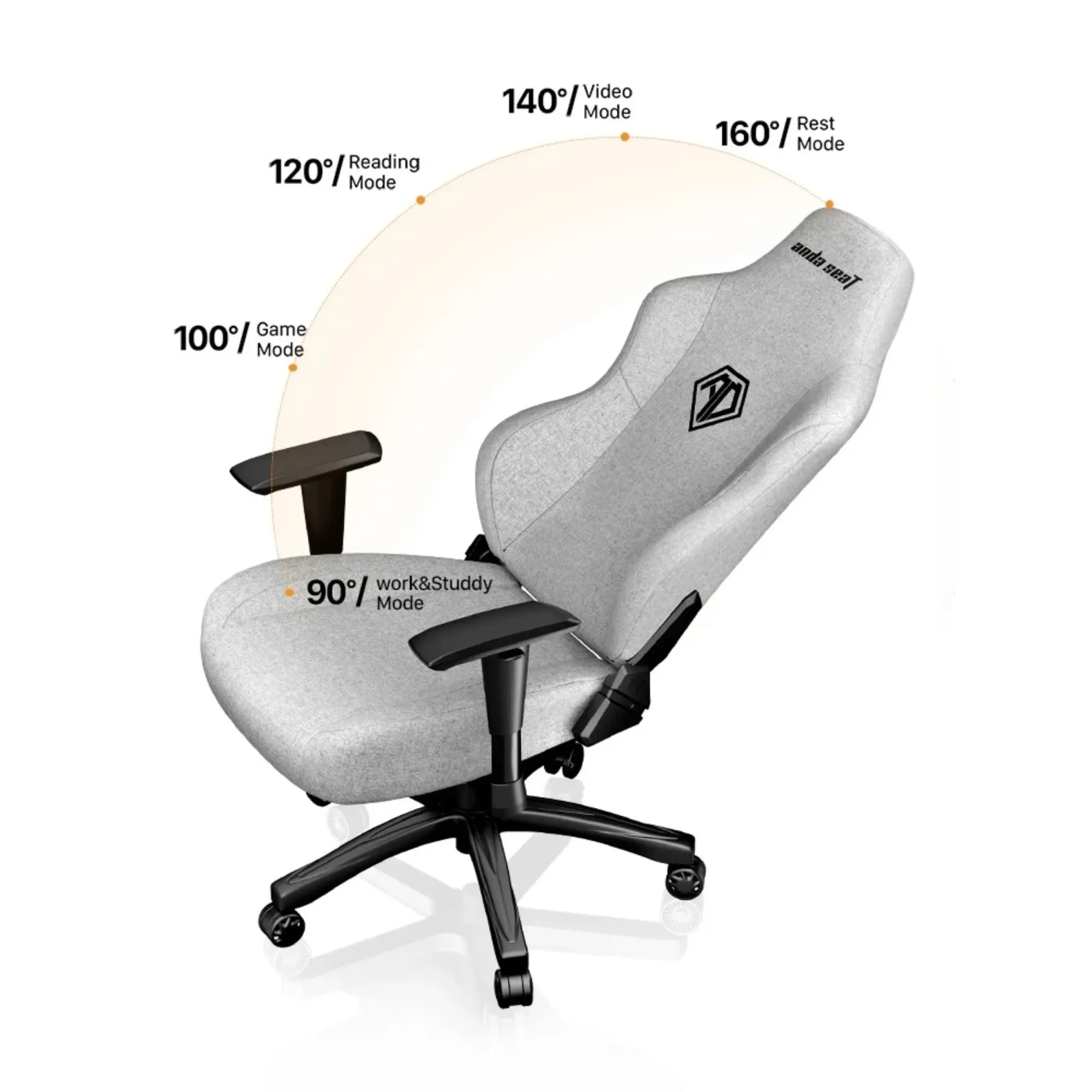Купити Крісло для геймерів Anda Seat Phantom 3 L Ash Grey (AD18Y-06-G-F) - фото 11