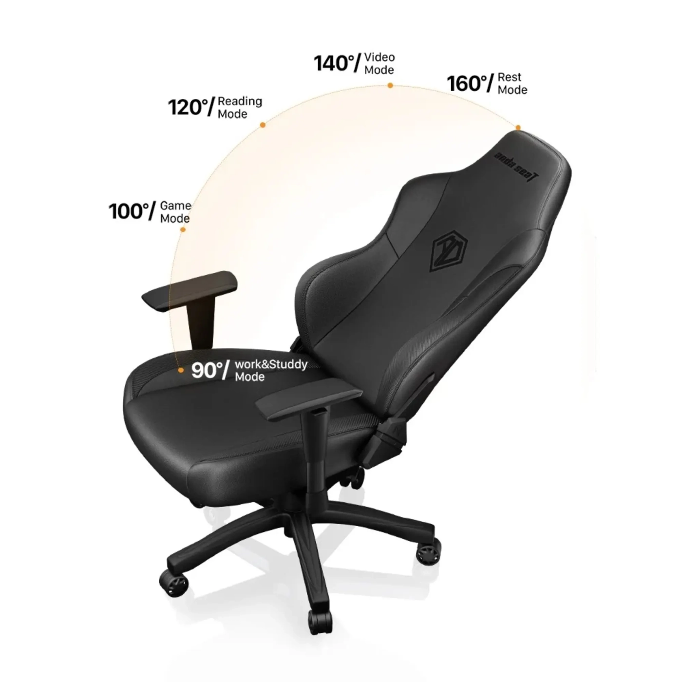Купить Кресло для геймеров Anda Seat Phantom 3 L Stormy Black (AD18Y-06-B-PV/C-B01) - фото 11