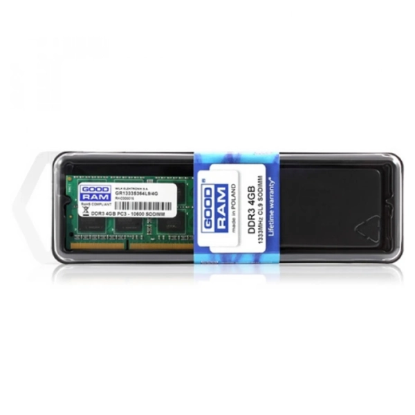Купить Модуль памяти GOODRAM DDR3-1333 SODIMM 4GB 1.5V (GR1333S364L9S/4G) - фото 2