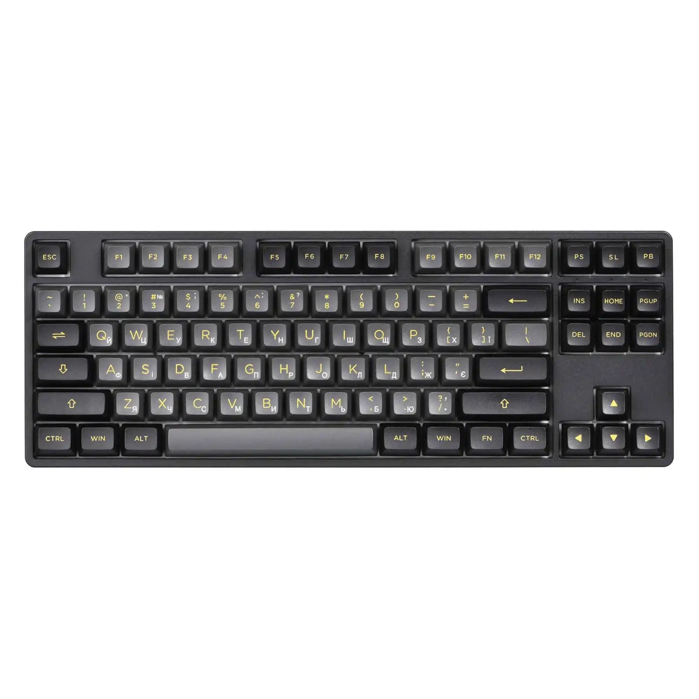 Купити Клавіатура Akko 5087B Plus Black/Gold CS Silver RGB (6925758620291) - фото 3