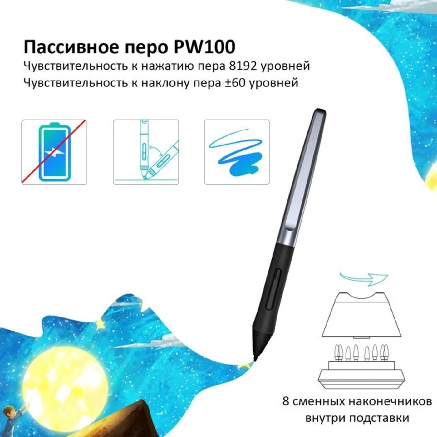 Купить Графический планшет Huion HS610 - фото 6