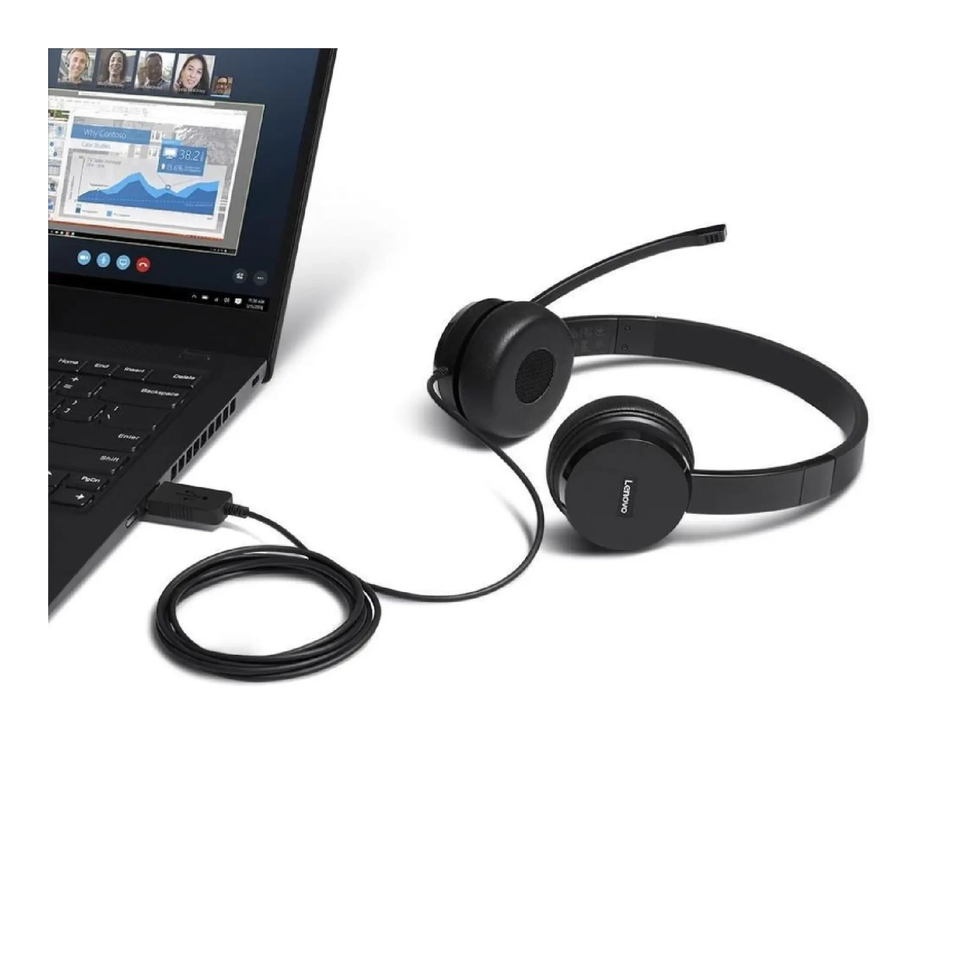 Купить Наушники Lenovo 100 Stereo USB Black (4XD0X88524) - фото 4