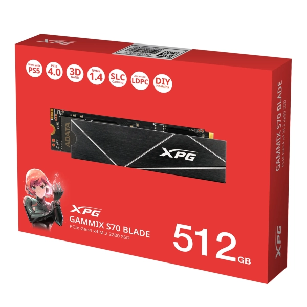 Купить SSD диск ADATA XPG GAMMIX S70 BLADE 512GB M.2 (AGAMMIXS70B-512G-CS) - фото 6