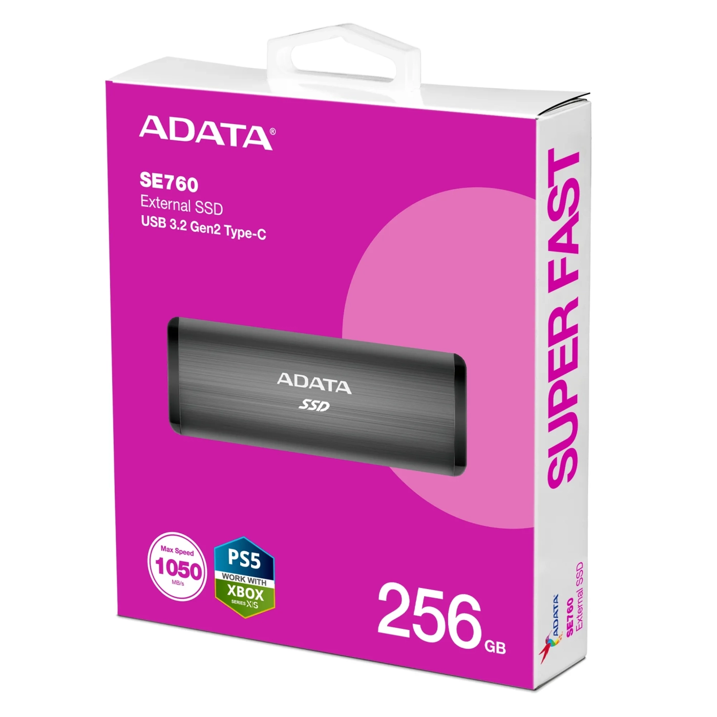 Купити SSD диск ADATA SE760 256GB USB-C Titanium Gray (ASE760-256GU32G2-CTI) - фото 5