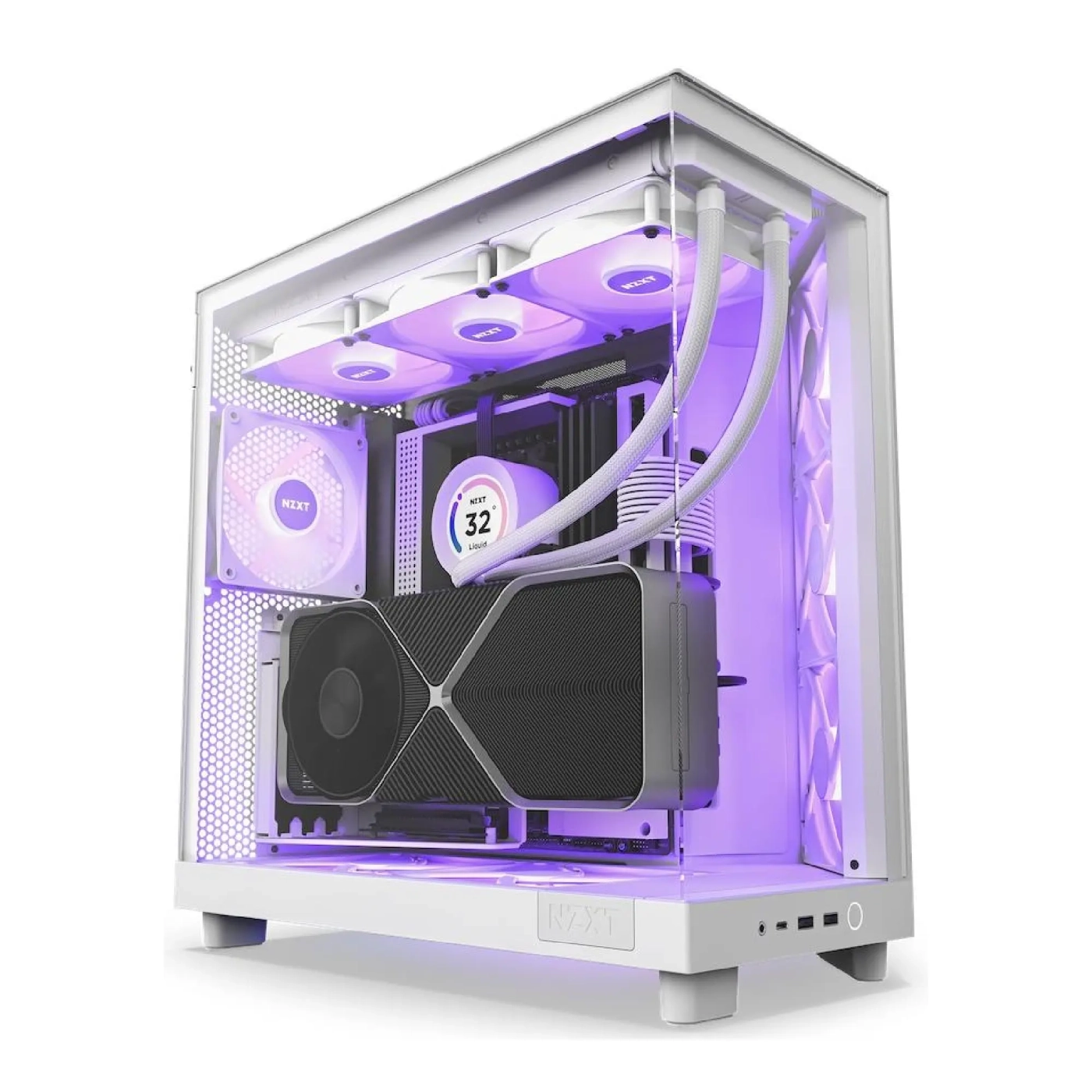 Купити Корпус NZXT H6 Flow RGB White (CC-H61FW-R1) - фото 1