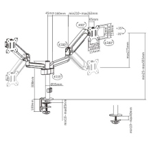 Купити Кронштейн для монітора Gembird MA-DA2P-01 - фото 2