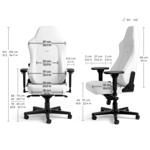 Купить Кресло для геймеров Noblechairs Hero White Edition (NBL-HRO-PU-WED) - фото 6