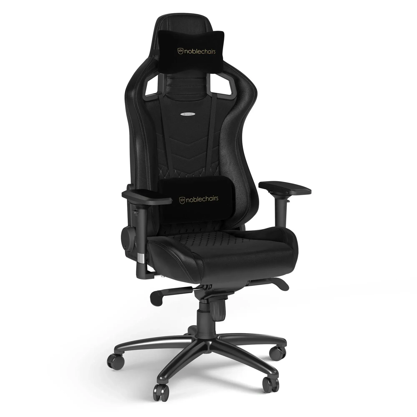 Купить Кресло для геймеров Noblechairs Epic real leather black (NBL-RL-BLA-001) - фото 1