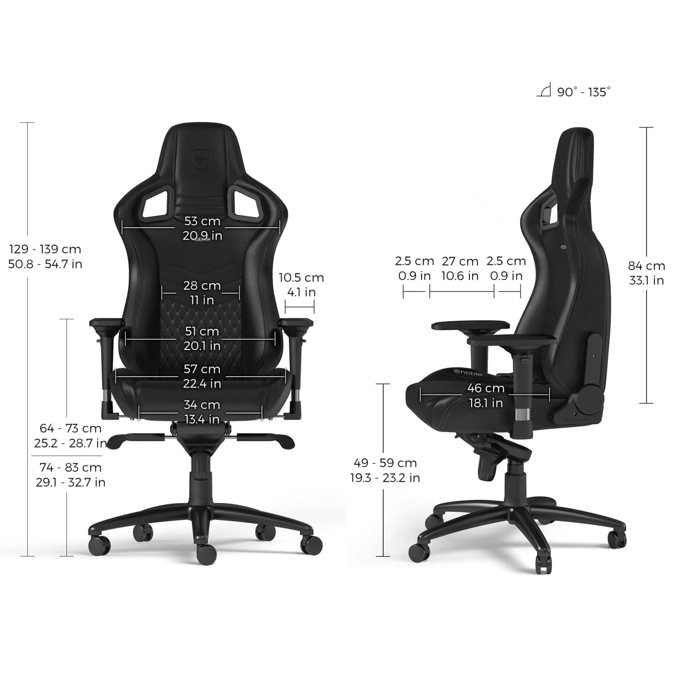 Купити Крісло для геймерів Noblechairs Epic real leather black (NBL-RL-BLA-001) - фото 12