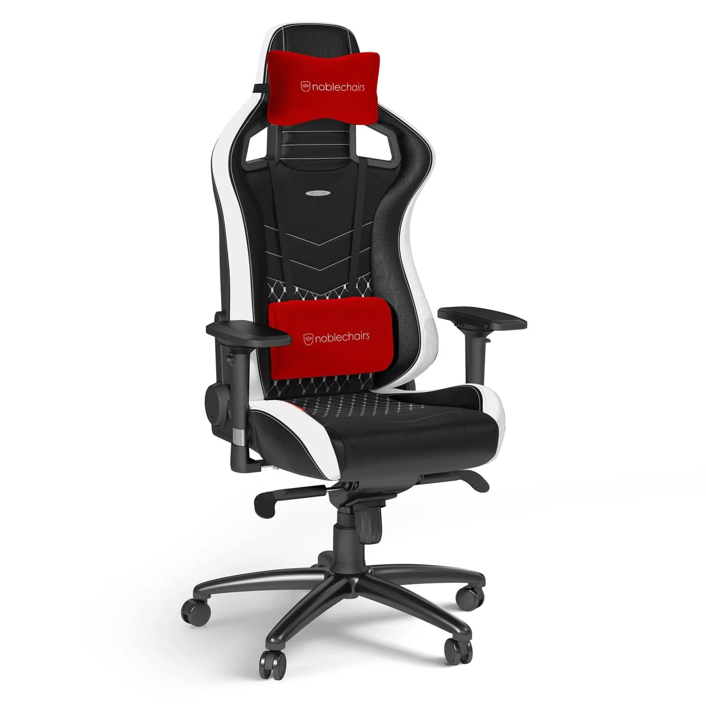 Купити Крісло для геймерів Noblechairs Epic real leather black/white/red (NBL-RL-EPC-001) - фото 1