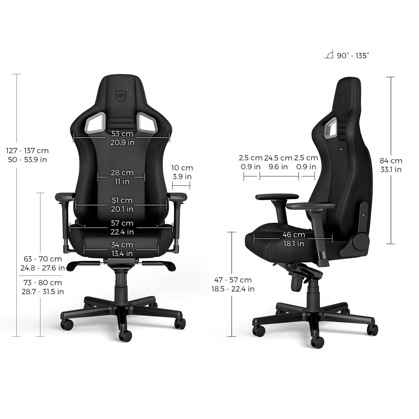 Купить Кресло для геймеров Noblechairs Epic Gaming Black Edition (NBL-PU-BLA-004) - фото 12