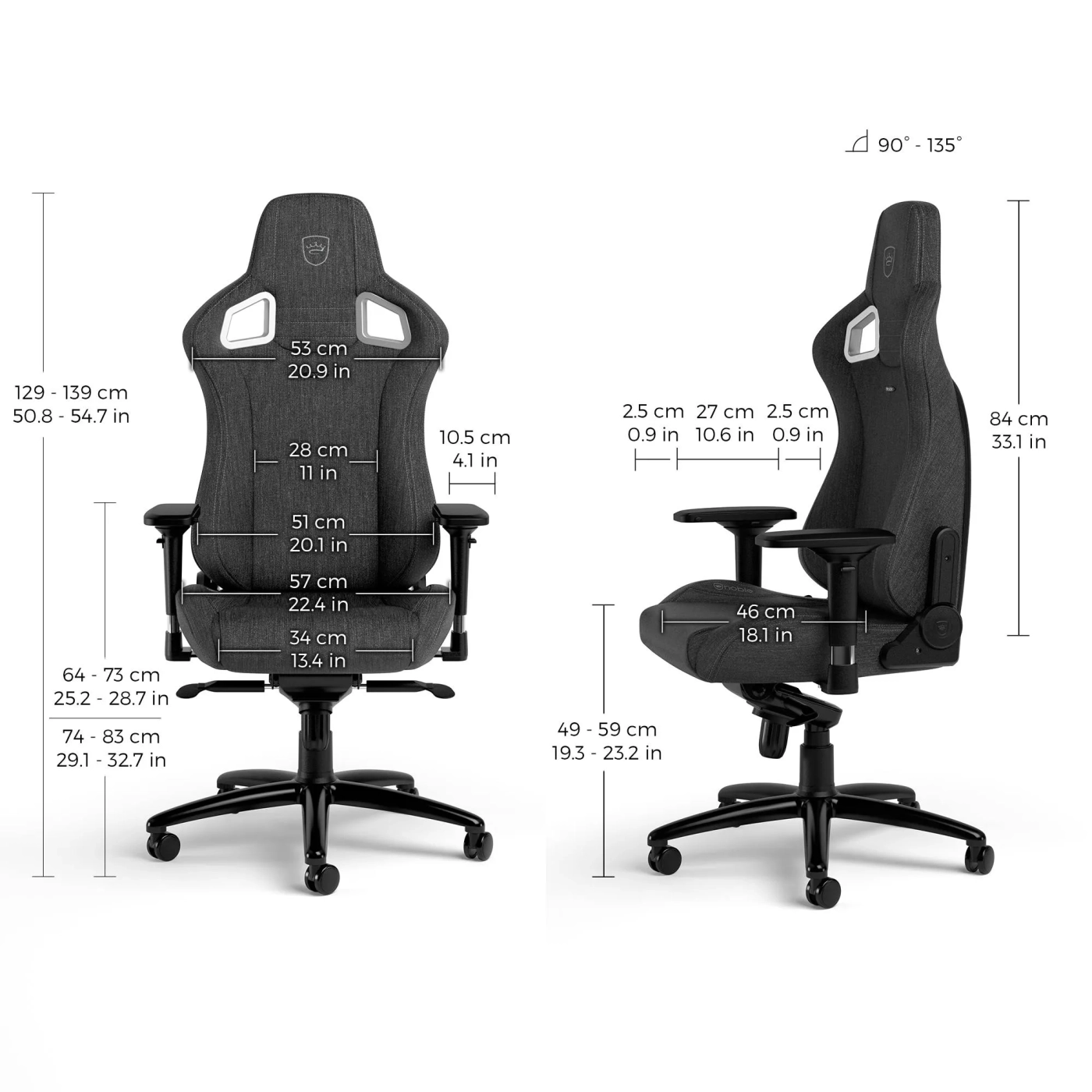 Купити Крісло для геймерів Noblechairs Epic Series TX Anthracite (NBL-EPC-TX-ATC) - фото 6