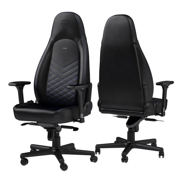 Купить Кресло для геймеров Noblechairs Icon PU leather black/blue (NBL-ICN-PU-BBL) - фото 2