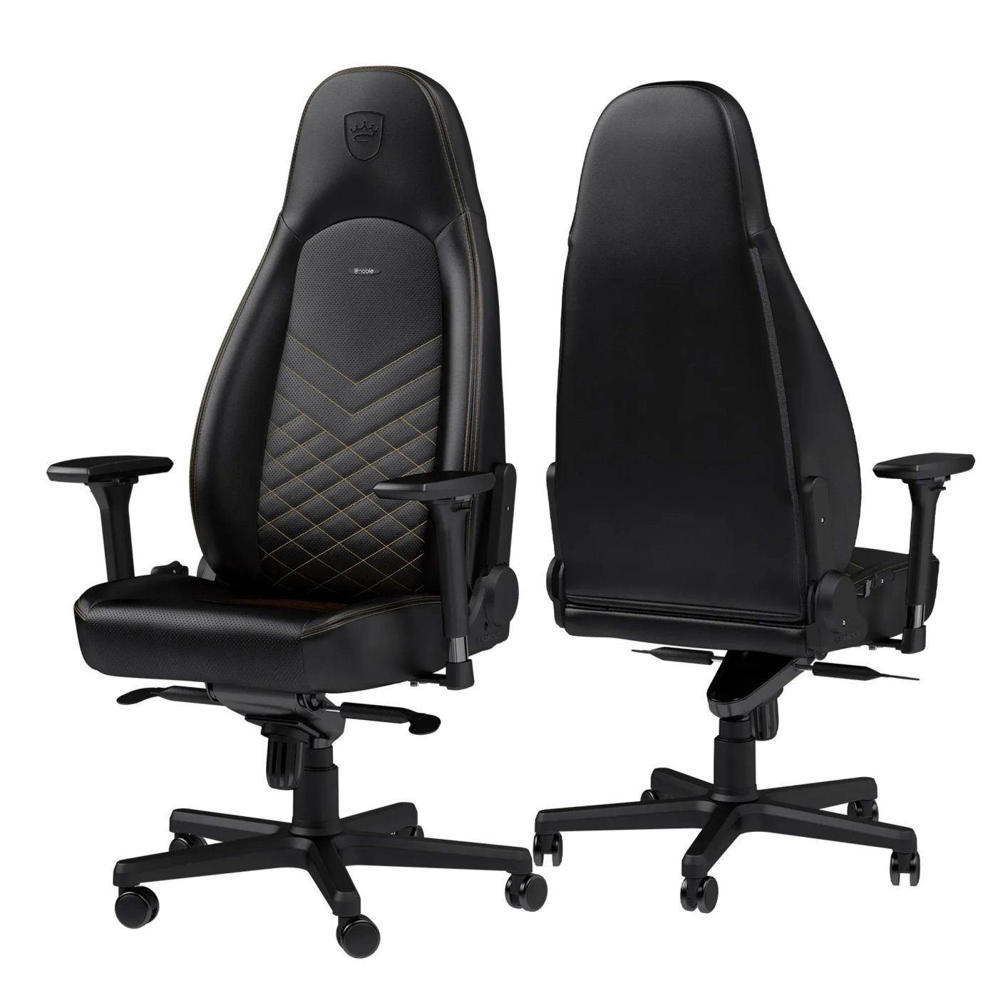 Купить Кресло для геймеров Noblechairs Icon PU leather black/gold (NBL-ICN-PU-GOL) - фото 2