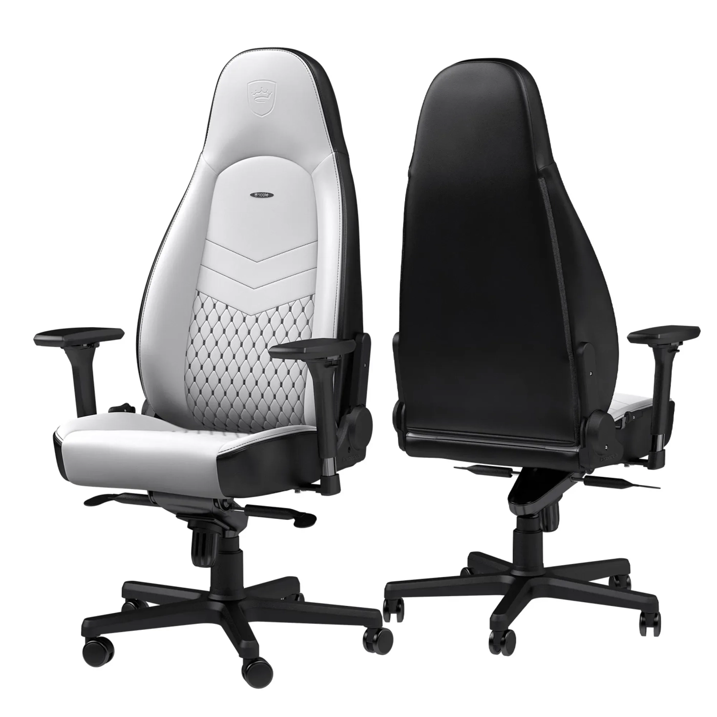 Купить Кресло для геймеров Noblechairs Icon PU leather white/black (NBL-ICN-PU-WBK) - фото 3