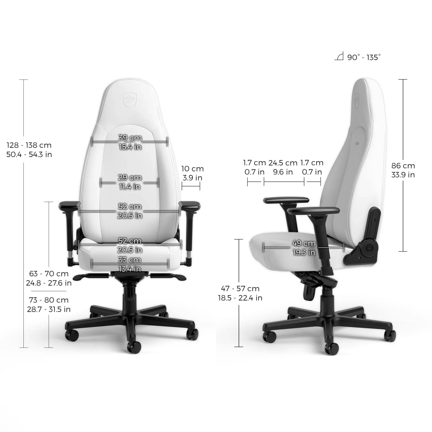 Купить Кресло для геймеров Noblechairs Icon White Edition (NBL-ICN-PU-WED) - фото 6