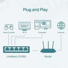 Купити Комутатор TP-LINK LS1005 - фото 4