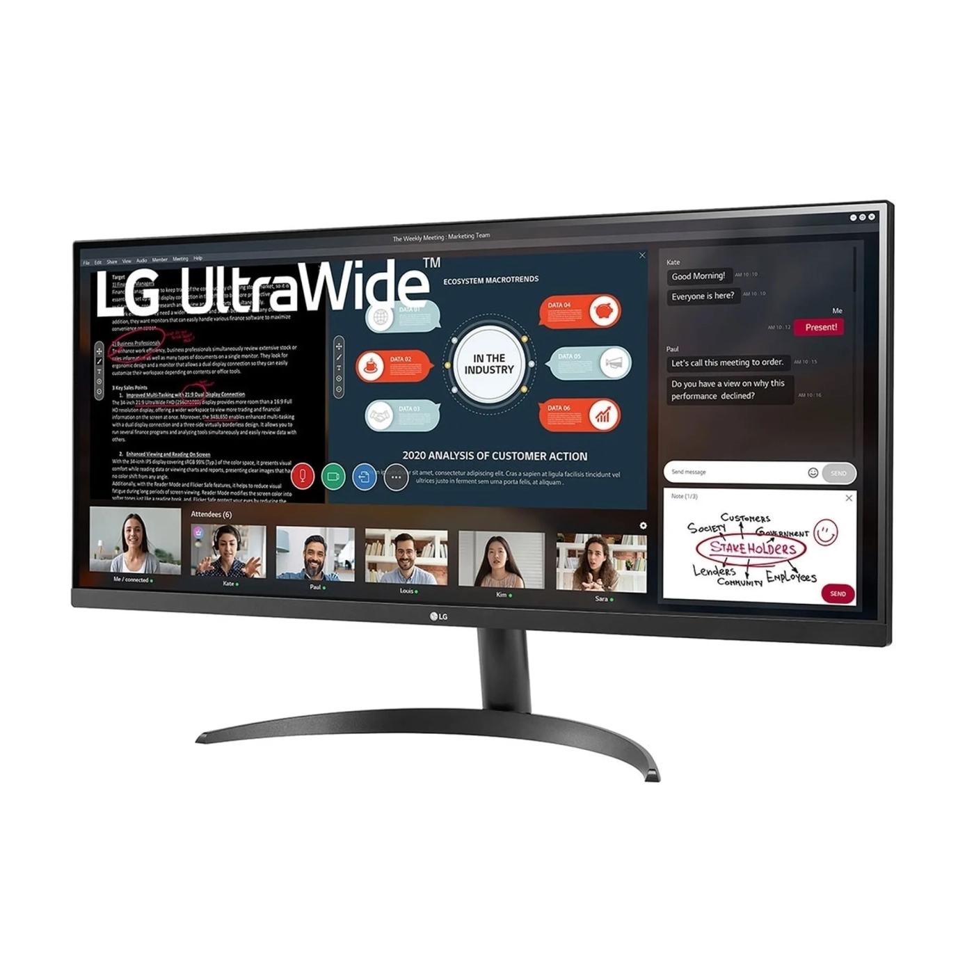 Купить Монитор 34" LG UltraWide 34WP500-B - фото 2