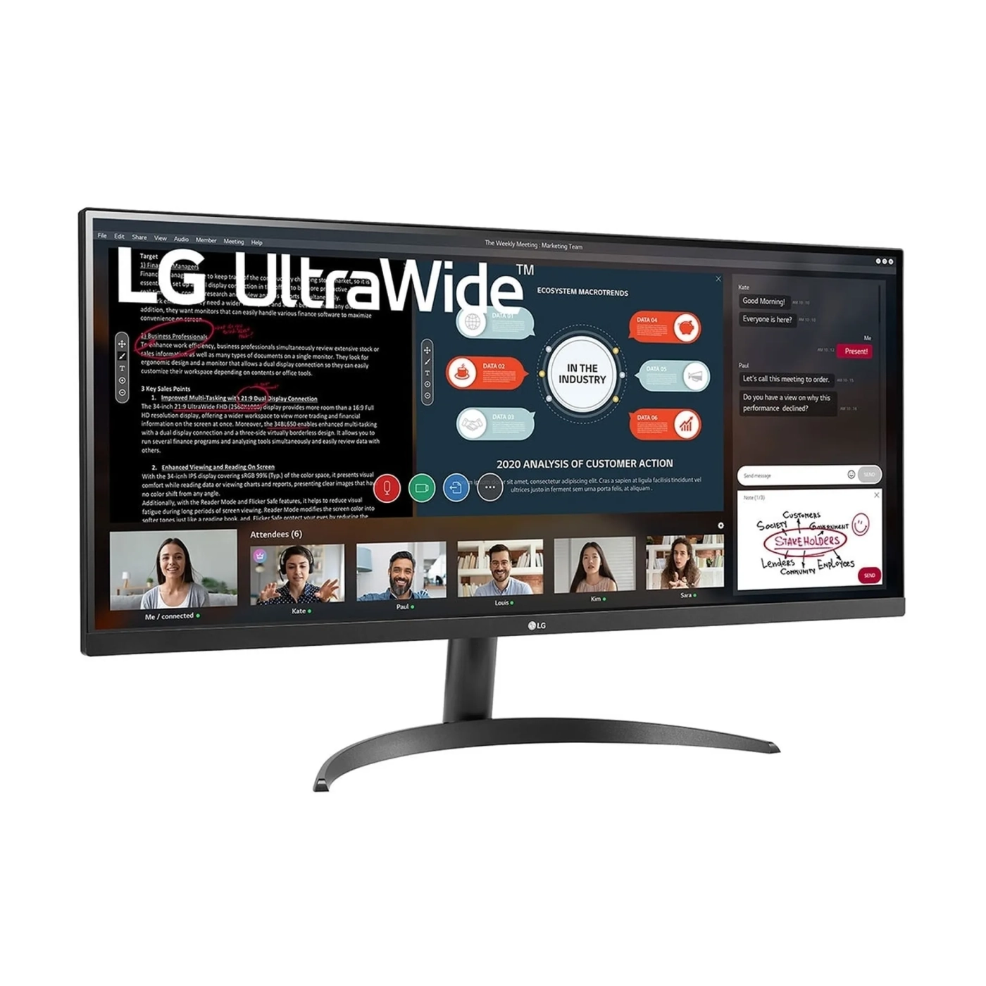 Купить Монитор 34" LG UltraWide 34WP500-B - фото 3